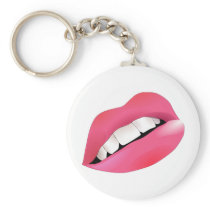 Hot Sexy Full Color Female Lips Mouth Keychain