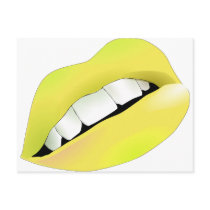 Hot Sexy Full Color Female Lips Mouth Post Cards