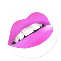 Hot Sexy Full Color Female Lips Mouth Sticker
