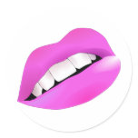 Hot Sexy Full Color Female Lips Mouth Sticker