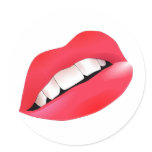 Hot Sexy Full Color Female Lips Mouth Sticker
