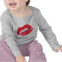 Hot Sexy Full Color Female Lips Mouth Tee Shirts