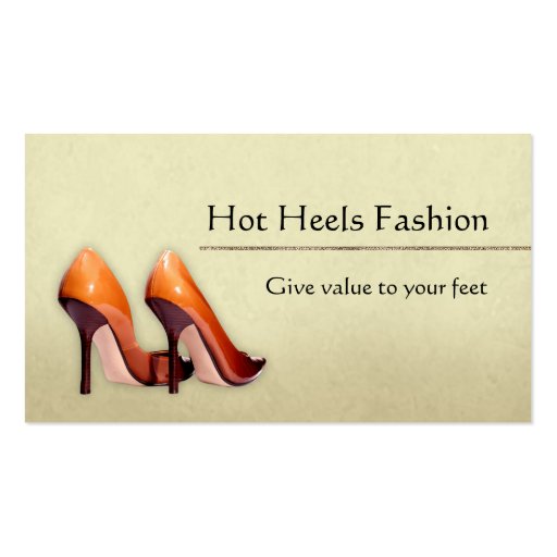 Hot Shoes Boutique Business Card (front side)