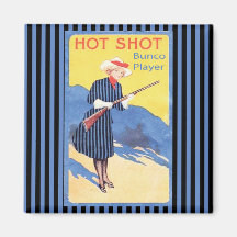 hot shot bunco player fridge magnets