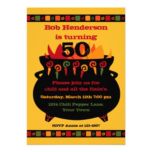 Hot & Spicy Birthday Invitation