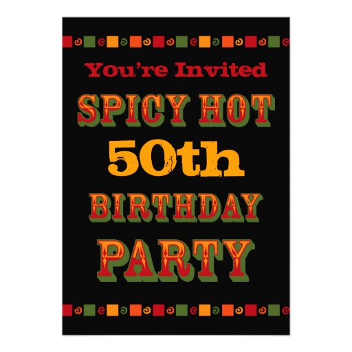 Hot & Spicy Birthday Invitation