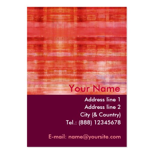 Hot Spot Red Abstract Art Business Cards (back side)