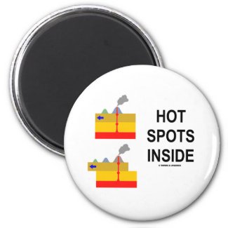 Hot Spots Inside (Geology Volcanology Attitude) Fridge Magnets