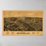 Hot Springs Arkansas 1888 Panoramic Map posters