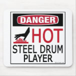 Hot Steel Drum Player Mousepads