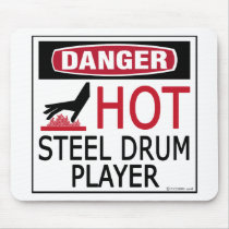 Hot Steel Drum Player Mousepads