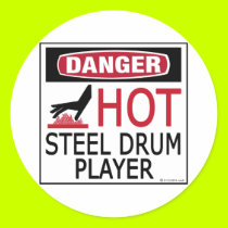 Hot Steel Drum Player stickers
