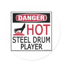 Hot Steel Drum Player stickers