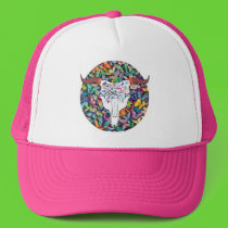 Hot Steer Skull Tattoo Design Hat for chicks by jaceyevans Hot Steer Skull Tattoo Design Hat for chicks