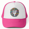 Hot Steer Skull Tattoo Design Hat for chicks