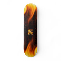 Hot Stud fire and red marble heart skateboards by ultraflames Hot Stud fire and red marble heart skateboards