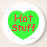 Hot Stuff Valentine Candy Graphic Drink Coaster
