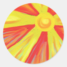 Hot Sun Rays Sticker