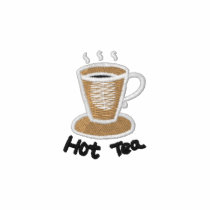 Hot tea embroidered shirts