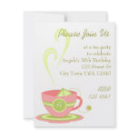 Hot Tea Custom Invitation