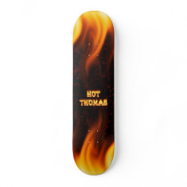 Hot Thomas fire and flames red marble skateboards
