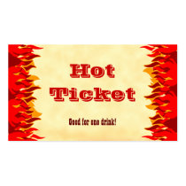 Hot Ticket Red Flames Business Card Template business cards