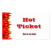 Hot Ticket Red Flames Business Card Template business cards
