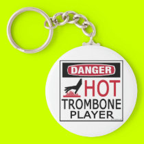 Hot Trombone Player keychains
