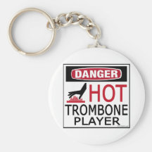 Hot Trombone Player Key Chain