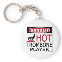 Hot Trombone Player Key Chain