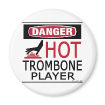Hot Trombone Player Refrigerator Magnets