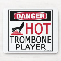 Hot Trombone Player Mouse Pad