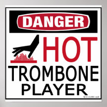 Hot Trombone Player Print