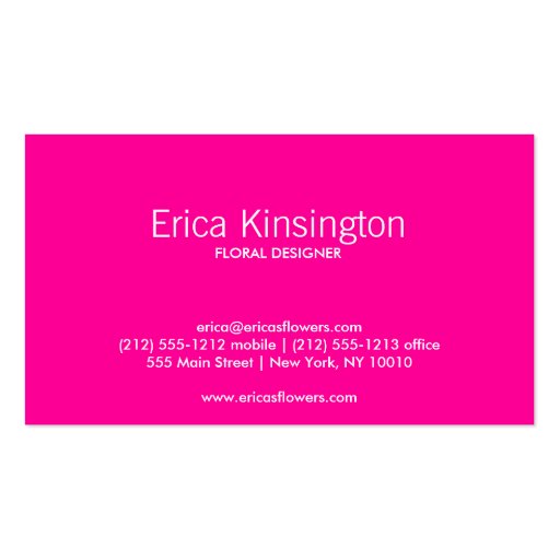 HOT TROPICAL Business Card