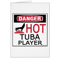 Hot Tuba Player Greeting Card