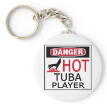Hot Tuba Player Keychain