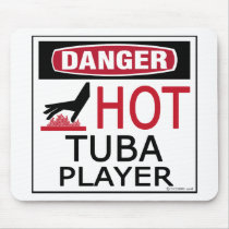 Hot Tuba Player Mousepads