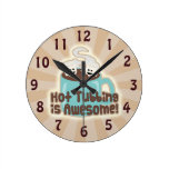 Hot Tubbing Marshmallows Wallclock