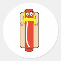 Hotdog Hulk Hogan Round Sticker
