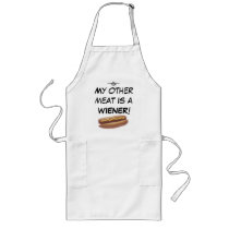 Hotdog, paw, My other meat is a WIENER!, THERAN... aprons by therandywolf Hotdog, paw, My other meat is a WIENER!, THERAN... aprons