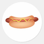 Hotdog Round Stickers