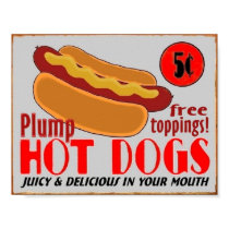 HotDogSign,poster posters