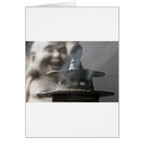 Hotei Buddha and Incense Card