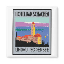 Hotel Bad Schachen magnets by vintagegiftmall Hotel Bad Schachen magnets