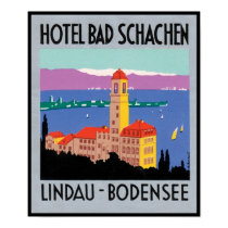 Hotel Bad Schachen posters by vintagegiftmall Hotel Bad Schachen posters