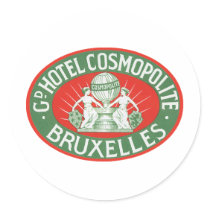 Hotel Cosmopolite Bruxelles Round Sticker