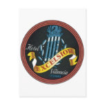 Hotel Excelsior Valencia Espana Luggage Label Post Card