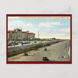 Hotel Galvez, Galveston, Texas 1924 Vintage Post Card