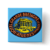 Hotel Grande Bretagne - Greece buttons by MyOtherPlanet Hotel Grande Bretagne - Greece buttons