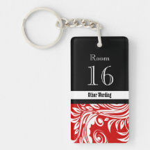 Hotel lodge resort room key acrylic key chains